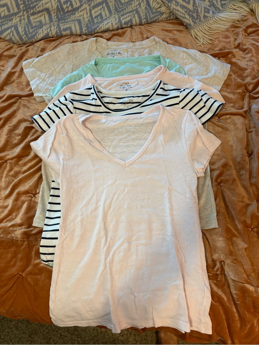 J. Crew Women’s T-shirt Bundle Pastels Striped EUC